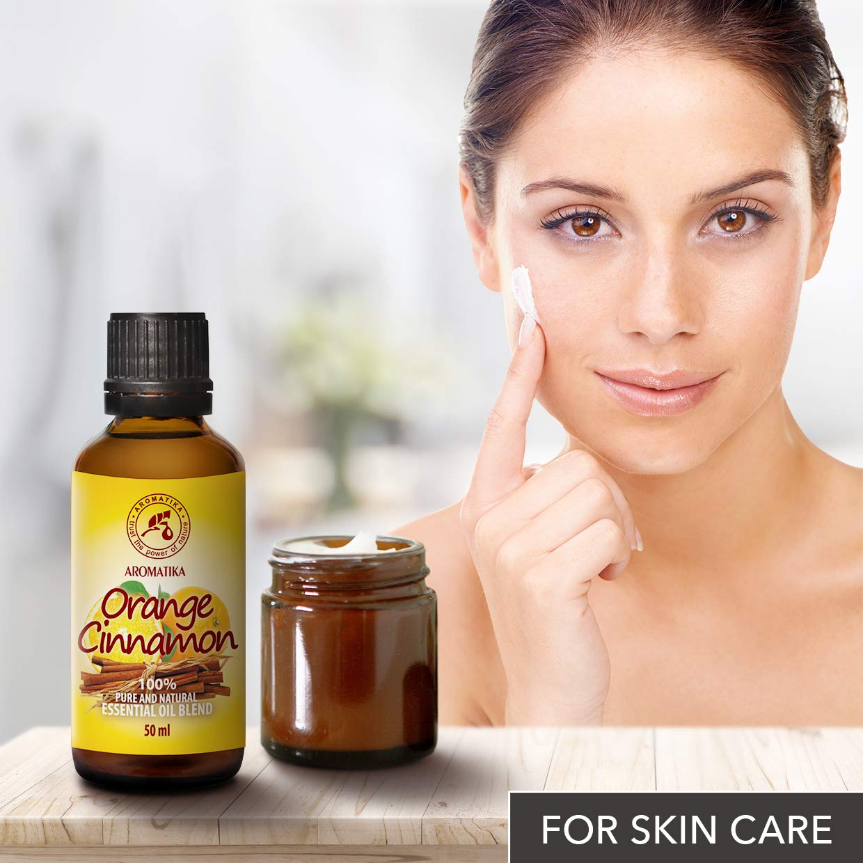 Mezcla de Aceite Esencial Canela y Naranja para Aromaterapia - Difusor - Lámpara Aromática - 50ml - Cinnamomum Zeylanicum - Citrus Sinensis