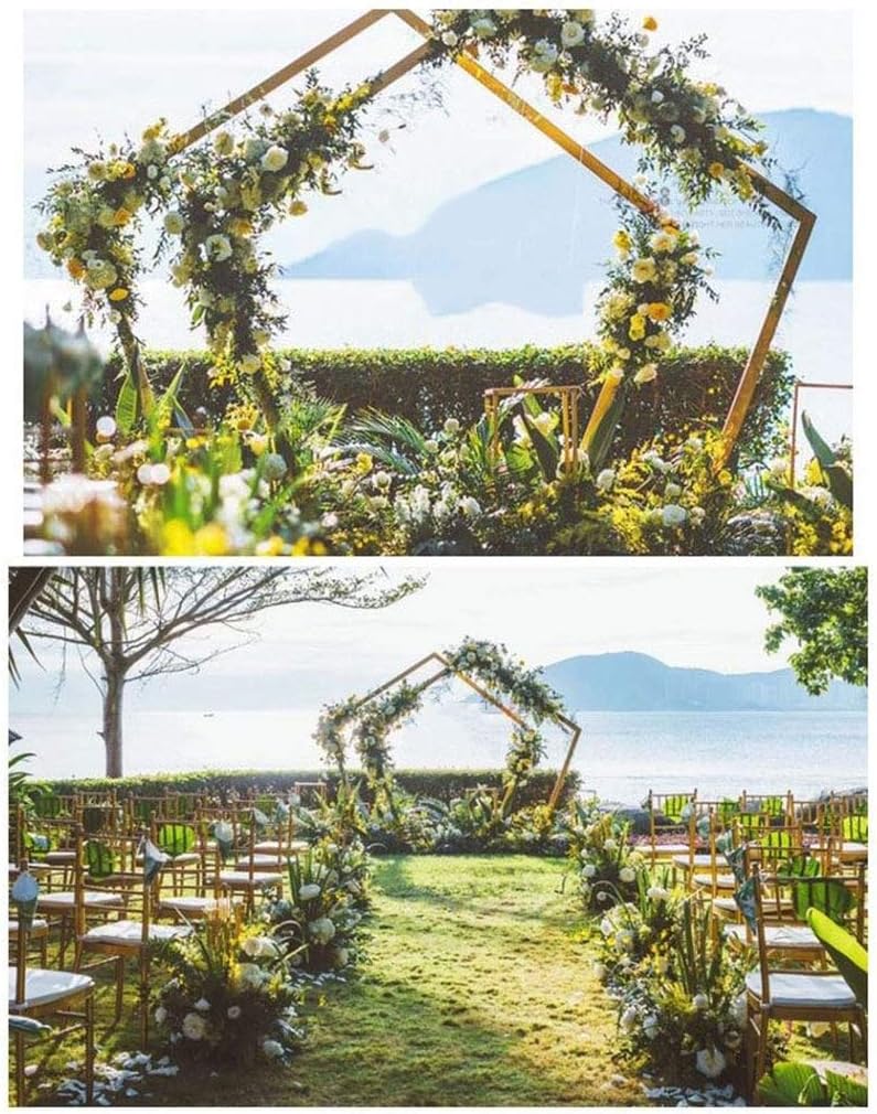 Metal Wedding Arches Arches - Rustproof Solid Square Arches for Climbing Plants Decorative Wreaths/Balloon Arches Outdoor Lawn Stages