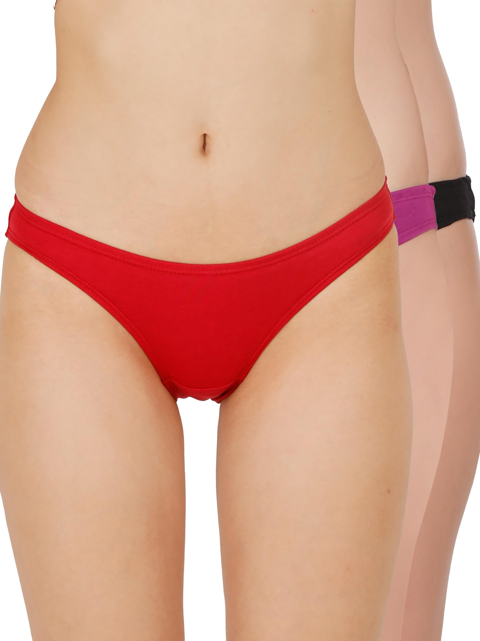 selfcare Women's Cotton Lycra Solid Panties Bikini Briefs Set (Pack of 3) (SN2447-XS)-picture-29