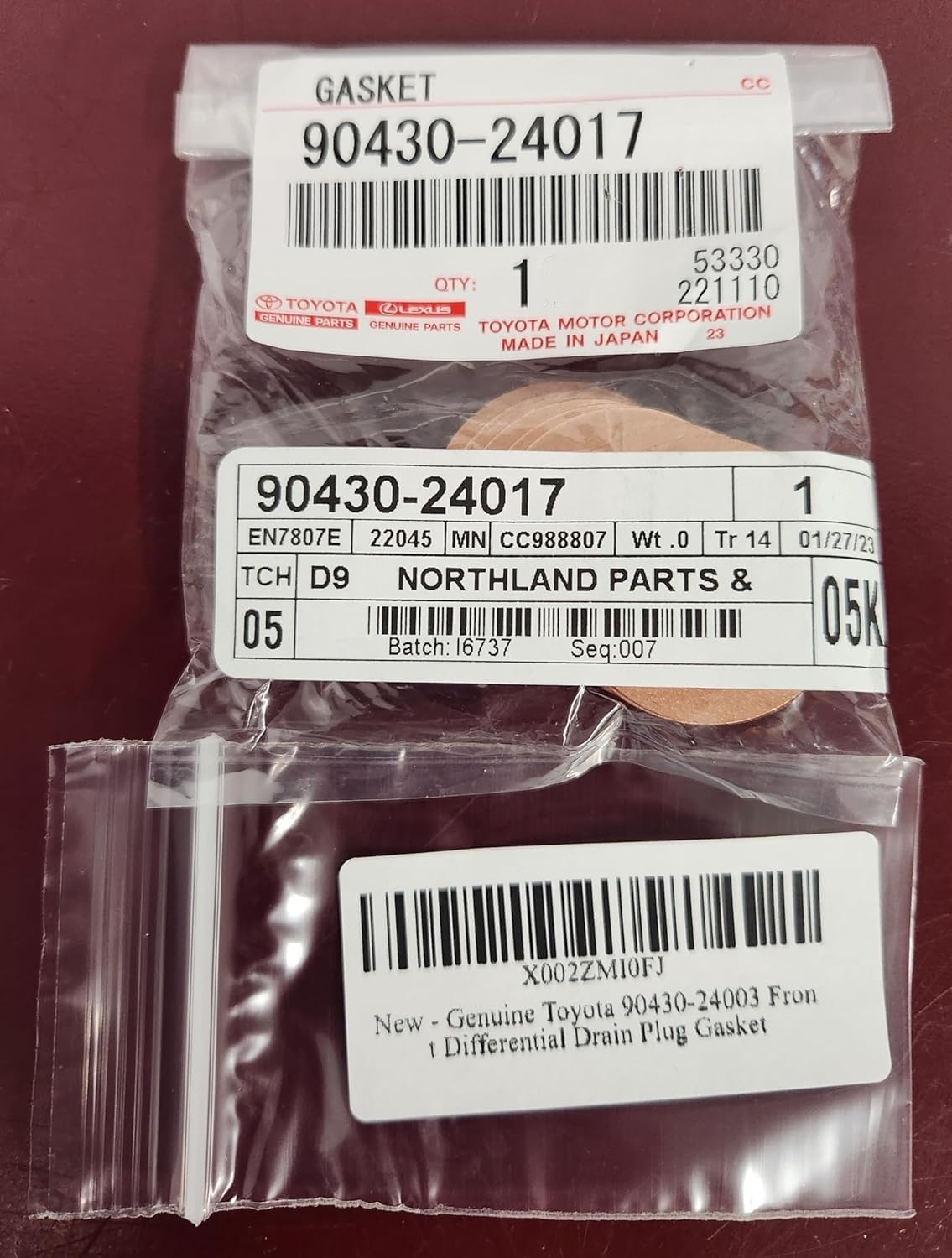 TOYOTA 90430-24003 Gasket