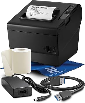 TM-T88VI POS Receipt Printer Commercial Thermal Printer, Ethernet + USB, 350mm/s High Speed, Auto Cutter, Restaurant/Retail Black C31CE94331