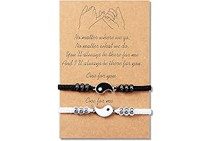 Yin Yang Bracelets for 2 - Pinky Promise Matching Couple Bracelets