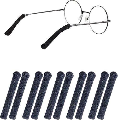 Miniatura 9 de Gdnmpat Funda para puntas de lentes con tela de algodón, retenedor de gafas de punto suave, antideslizante, elástico, cómodo, para lentes de sol,