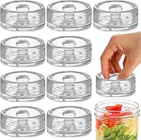 Vista 8 de Pesas de vidrio de fermentación con mango de fácil agarre para frascos Mason, sin plomo, lavables (2 piezas)