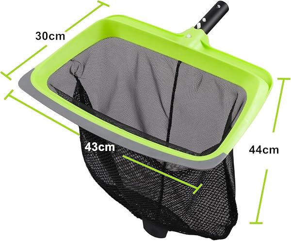 Épuisette de fond de piscine - Lame en caoutchouc et cadre renforcé - Double couche - 5
