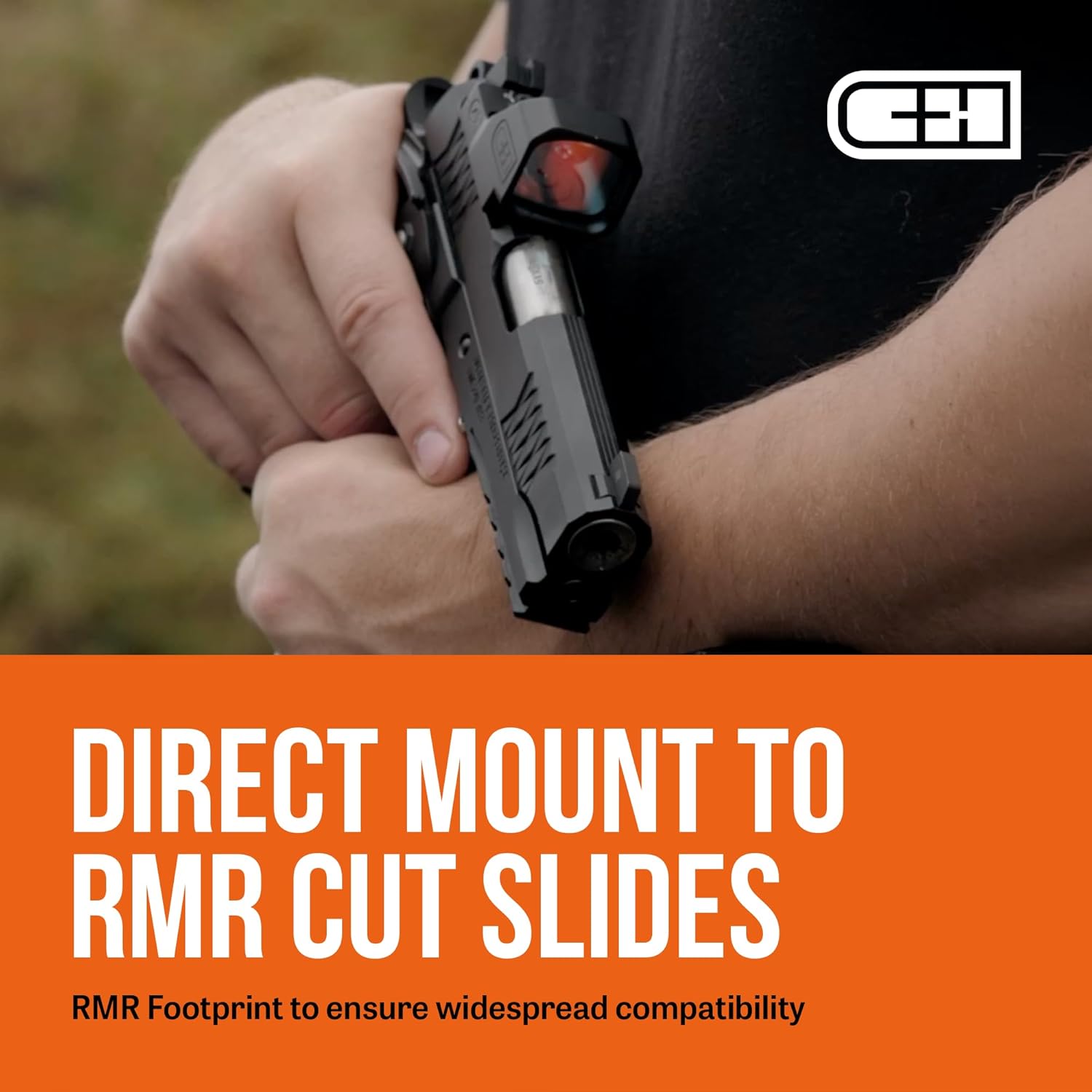 C+H COMP Micro Red Dot Sight for Pistol | RMR Red Dot Footprint | Shake Awake Red Dot Reflex Sight for Pistol | 3 MOA or Multi-Reticle Options