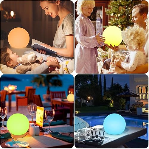 Miniatura 3 de Luz LED de 8 pulgadas para niños y adultos, recargable y regulable RGB que cambia de color, lámpara de estado de ánimo con control remoto, luz LED