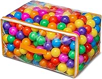 Vanland 50 Multicolored Ball Pit Balls for Babies & Toddlers - Phthalate-Free, BPA-Free, Crushproof Plastic with Storage Bag