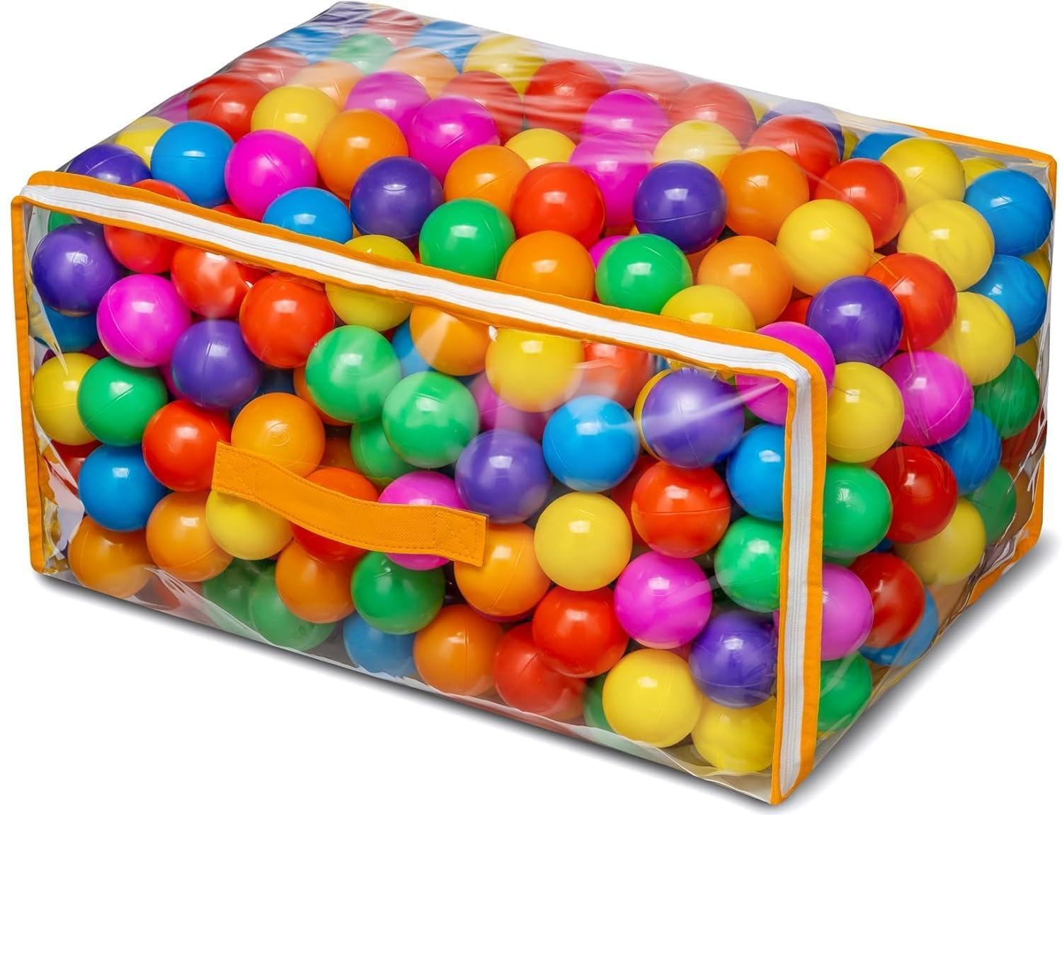 Vanland Ball Pit Balls for Baby and Toddler Phthalate Free BPA Free Crush Proof Plastic - Multicolored Pit Balls in Reusable Play Toys for Kids with Storage Bag