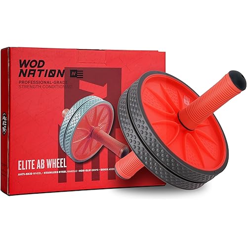 WOD NATION Ab Roller Wheel for Abs Workout | Abdominal Workout Wheel, Abdominal Training Wheel for Home Gym Fitness, Full Body Activation Exercise Roller, Exercise Wheel for Ab Simulation【Women, Men】