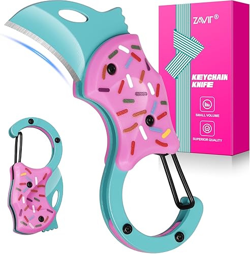 Miniatura 13 de ZAVIT Cuchillo de bolsillo pequeño para hombres, cuchillo multiherramienta EDC, regalos para hombres, hermano, tío, regalos para camping, pesca,