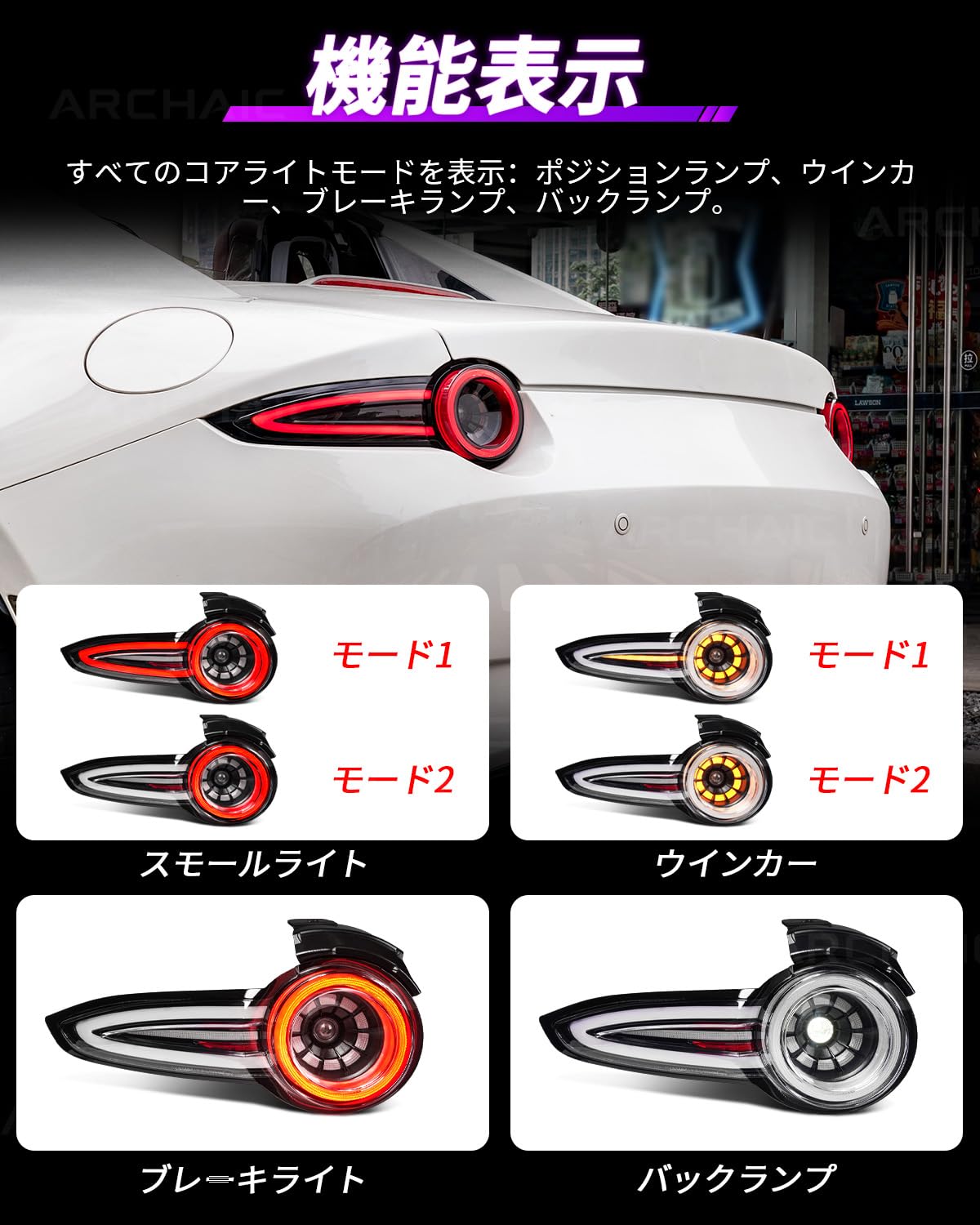 Amazon | Archaic マツダ NDロードスター MX-5 ND1 ND2 ND3
