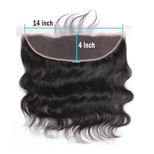 Miniatura 2 de Extensiones de cabello humano brasileño ondulado con encaje frontal transparente HD de 13 x 4 pulgadas, cierre de encaje transparente HD de 13 x 4