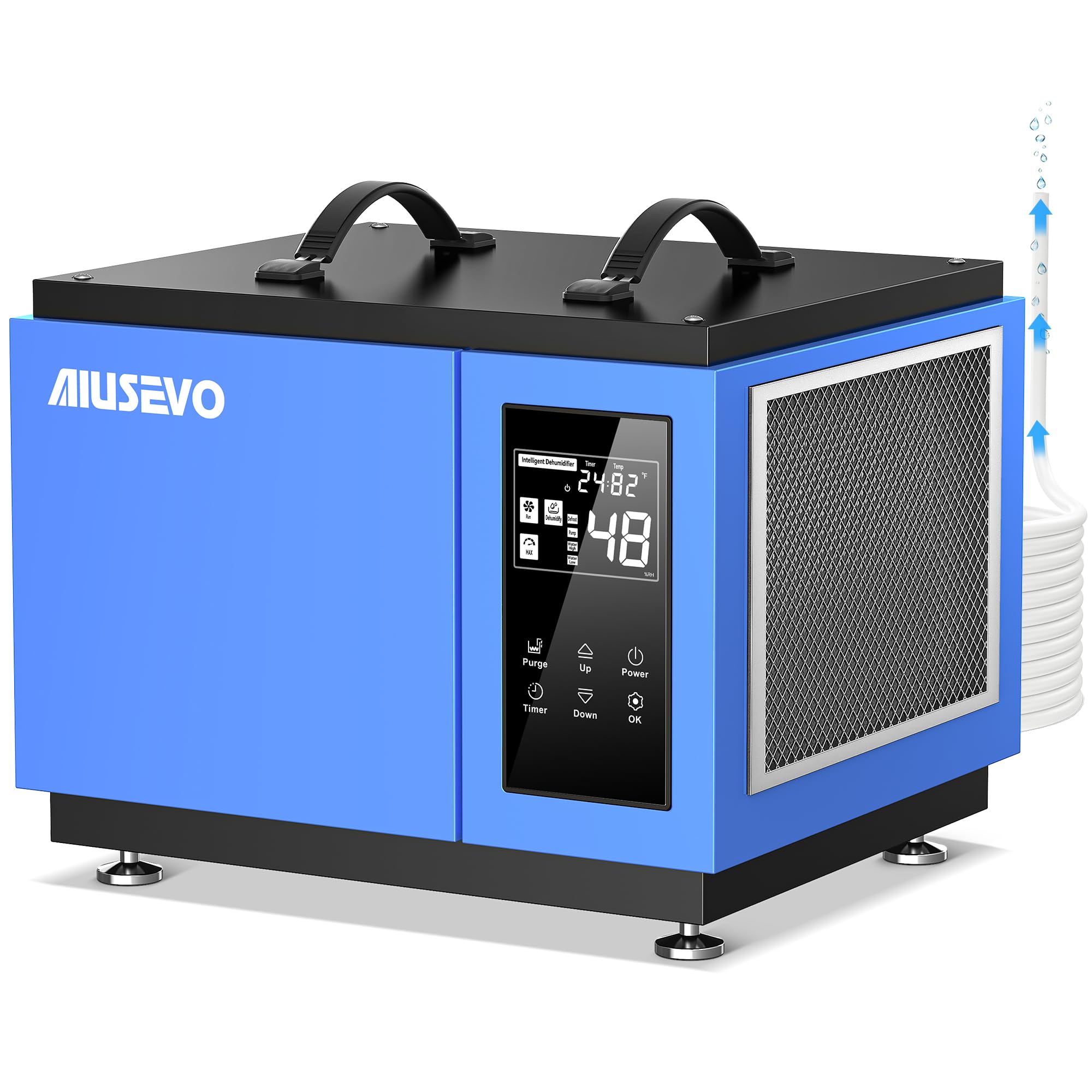 75 Pints Crawl Space Dehumidifier with Pump and Drain Hose, Commercial Dehumidifier for Basement up to 4000 Sq. Ft for Attic, Garage, Warehouses, Industrial, Auto Defrost, Humidity Control