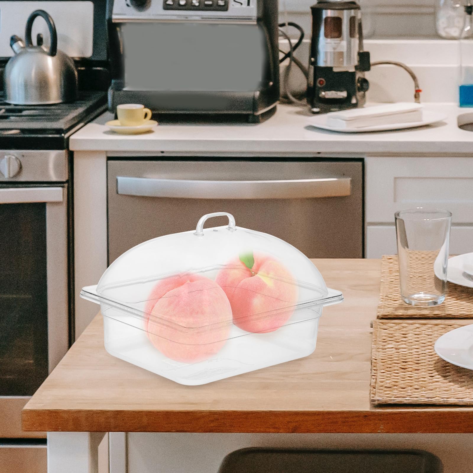 Vassoio multifunzione da 5 l per conservare alimenti con coperchio, piatto per frutta e buffet, per uso domestico e alberghiero, mantiene il cibo fresco e nizzato, ideale per feste ed eventi