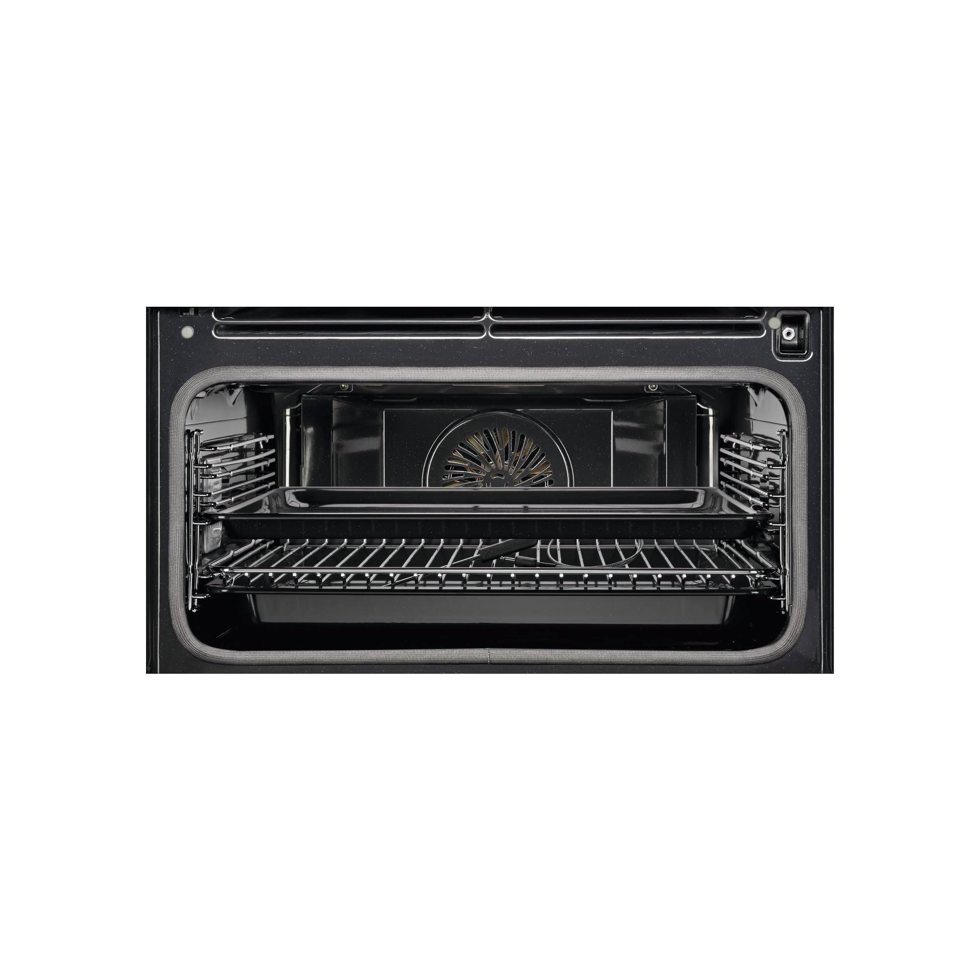 Electrolux EVE8P21X Horno Multifunción a Vapor Compacto con Limpieza Pirolítica, 19 Funciones (3 pirólisis), 90 programas automáticos, Sonda Térmica, Calentamiento Rápido, Display LED, Negro, A+