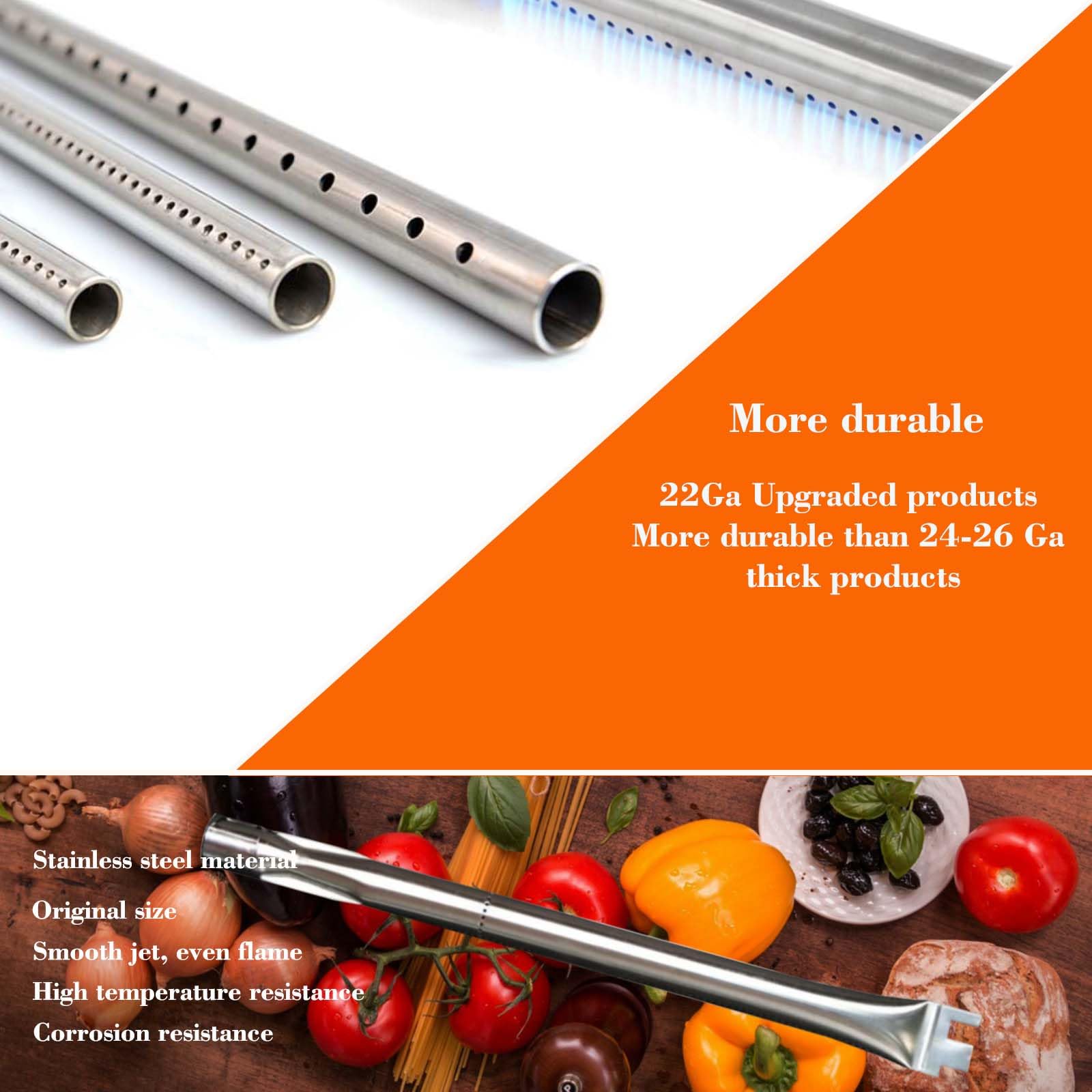3 Stück Edelstahl-Brenner 43,2 Cm – Ersatz Für Ducane, Affinity & Home Depot Grills (z.B. Modelle 3100, 3200, S5200)