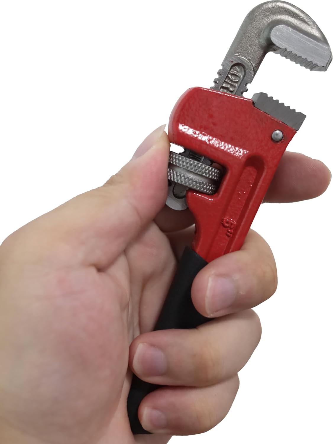 Rayfox Small Pipe Wrench, 6 Inch Adjustable Plumbers Wrench Mini Plumbing Tools Straight Heavy Duty for Tight Spaces(1PC)