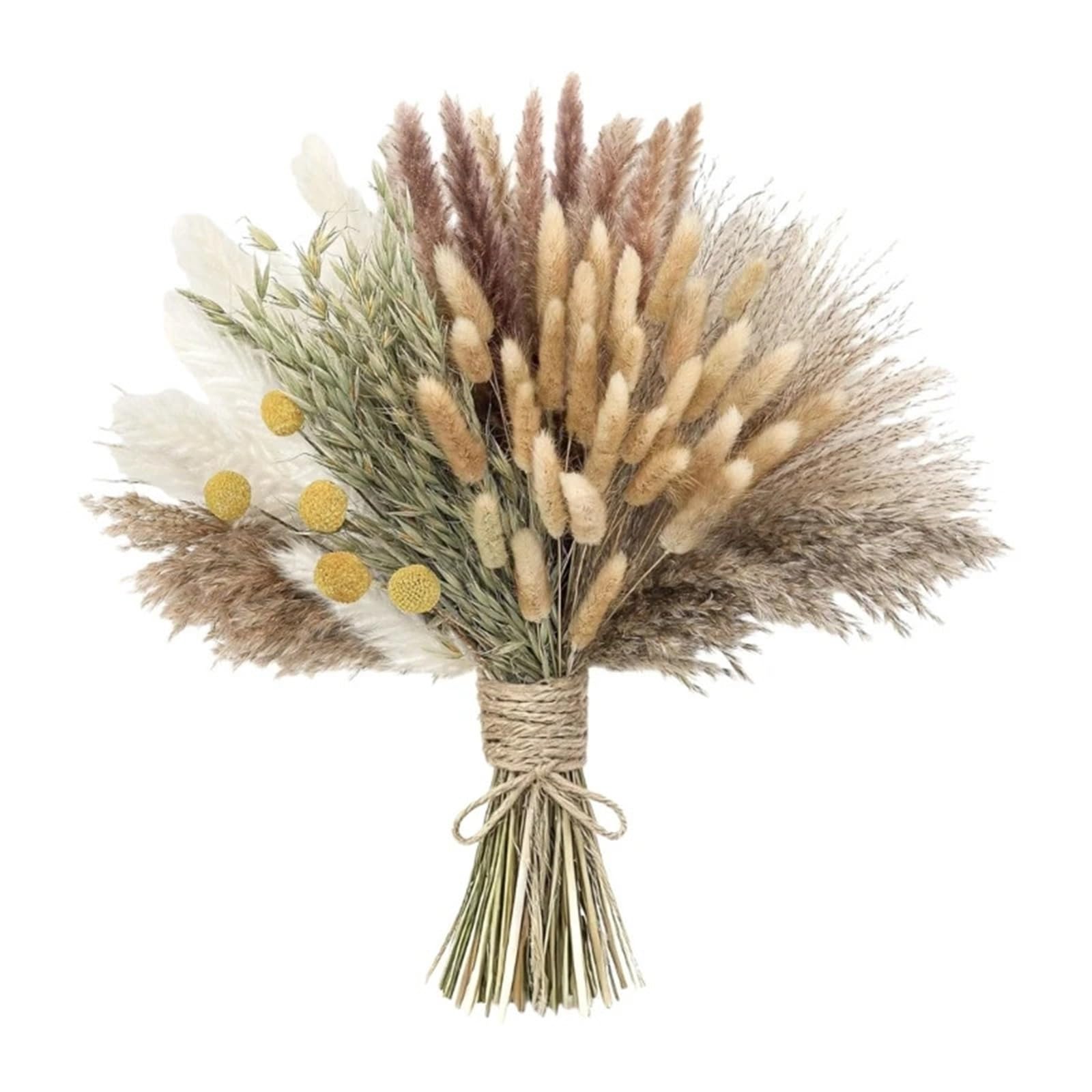 Faux Pampas 118Pcs Dried Pampas Grass Bouquet Textured Table Vase Fillers Decor for Decor