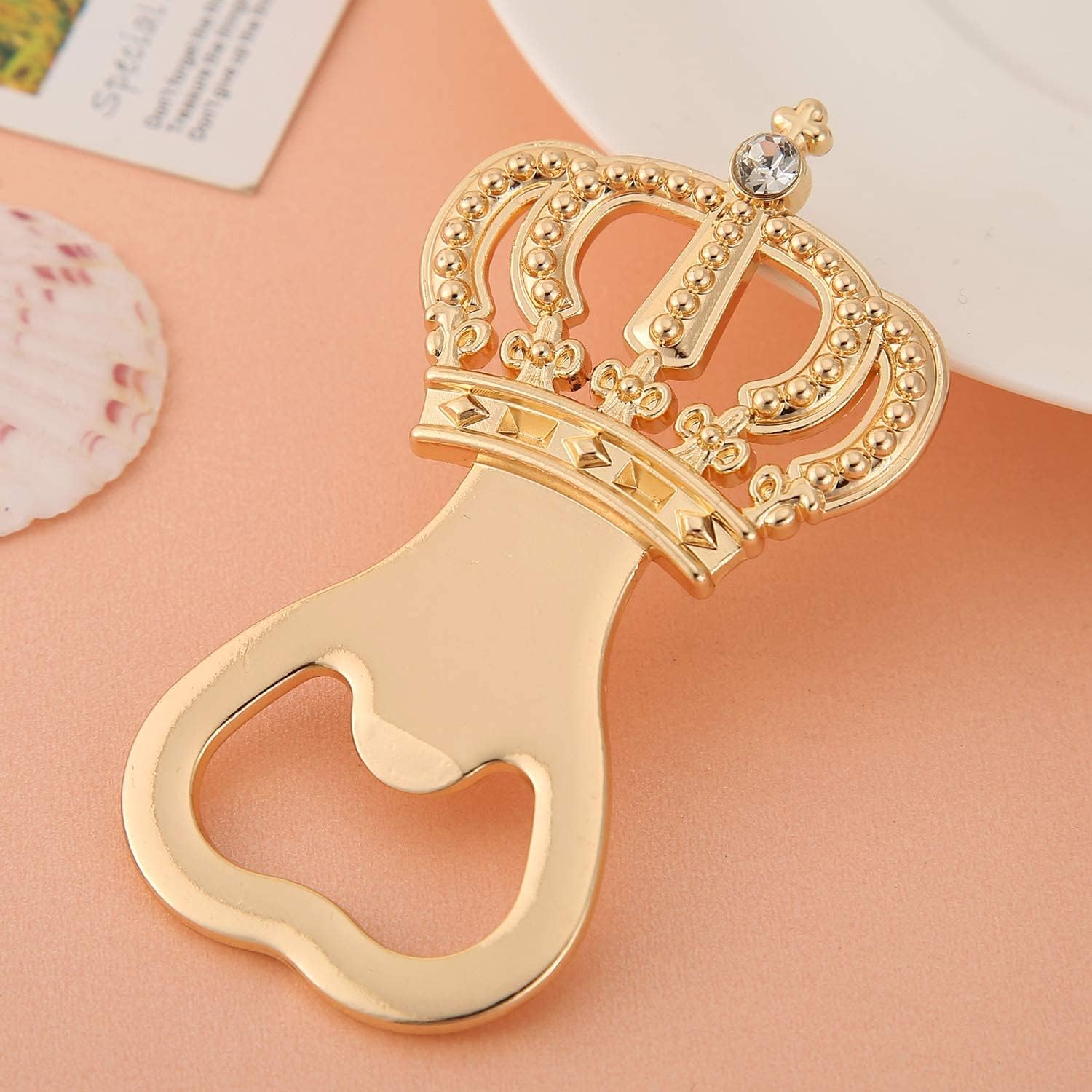 ONETOPS 24PCS Crown Baby Shower Bottle Opener Favors Crown Gifts Baby Baptism Prizes Baby Birthday Souvenir Party Favor Wedding Bridal Shower Return Gifts for Guest (24, Crown Opener)