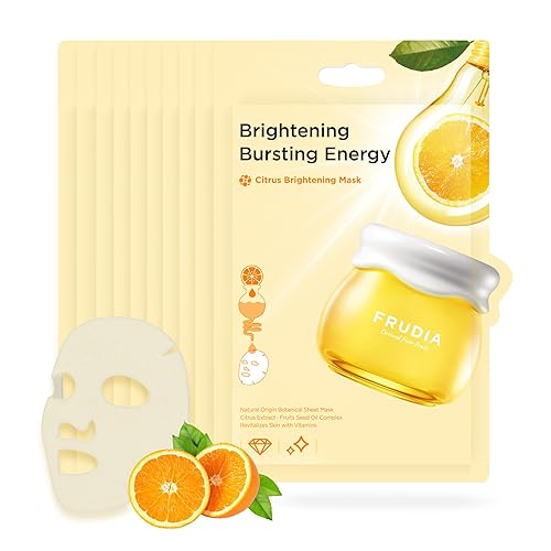 FRUDIA WELCOS - Mascarilla iluminadora de cítricos, mascarilla coreana para el cuidado de la piel, mascarillas iluminadoras para el cuidado de la