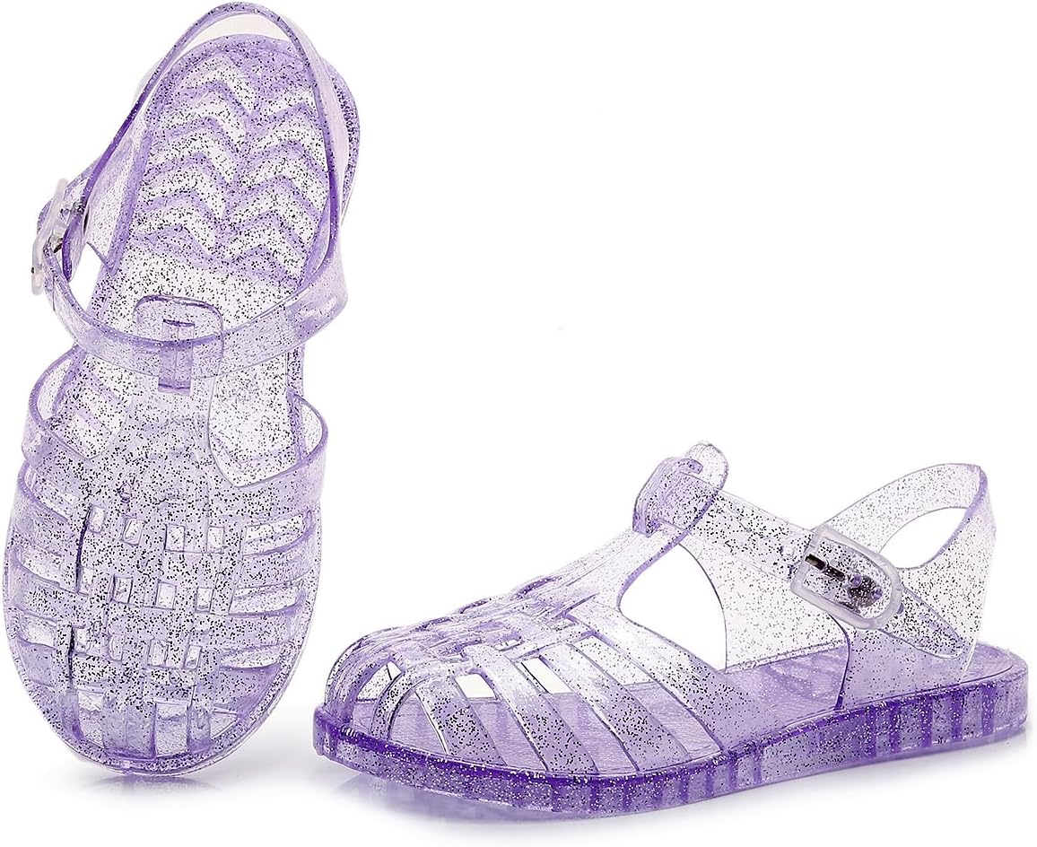 Toddler Girls Jelly Shoes Soft Unisex-Child Boys Jellies Sandals Rubber Sole Closed Toe Beach Summer Mary Jane Kids Princess Dress Flat - Image 7