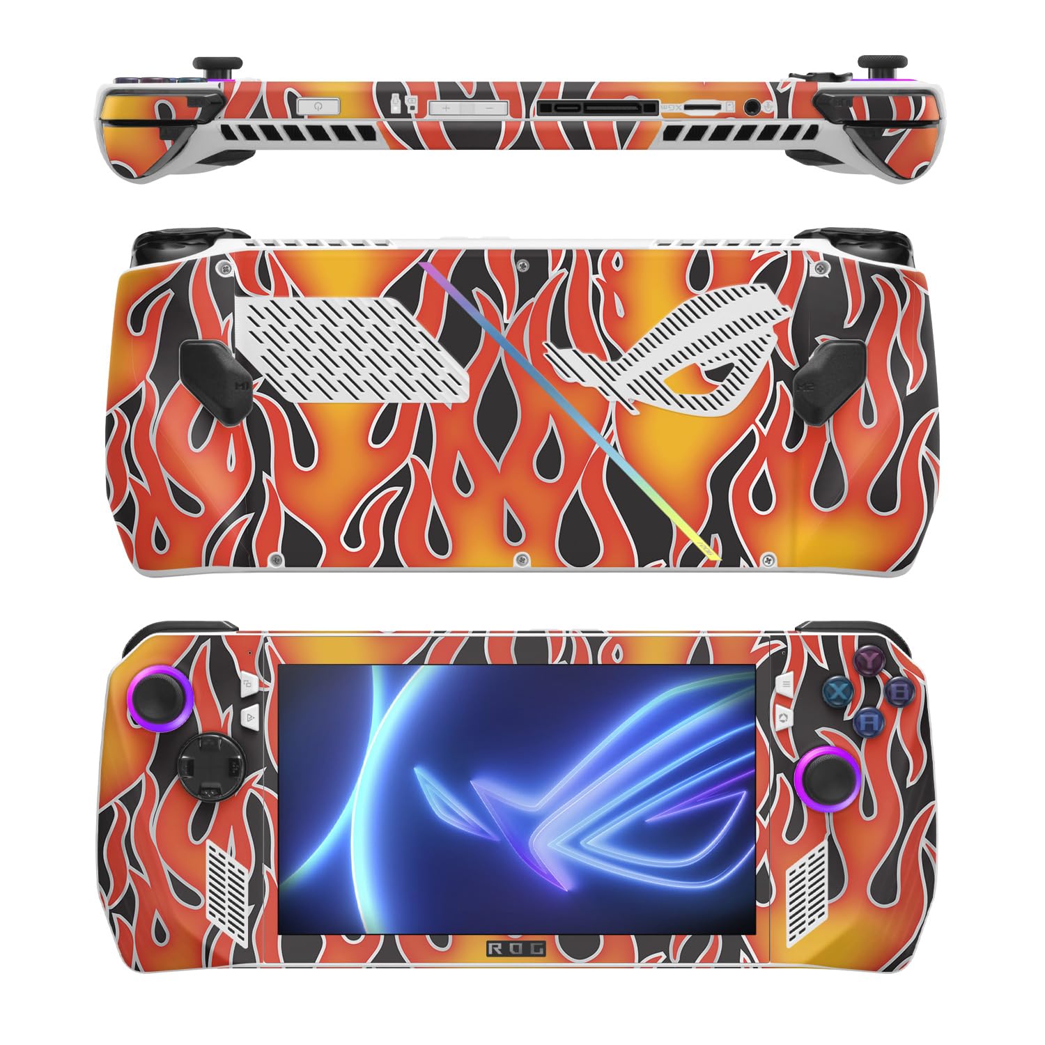 MightySkins Skin Compatible with Asus ROG Ally - Hot Flames | Protective, Durable, and Unique Vinyl Decal wrap Cover | Easy to Apply, Remove, and Change Styles