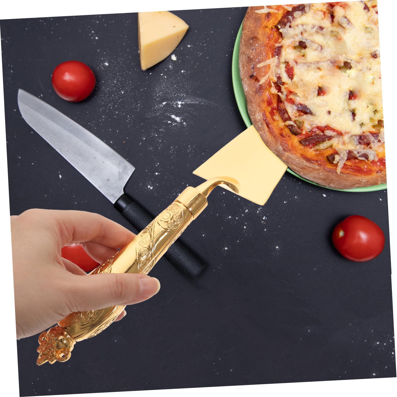 GRIRIW 1Set Mousse Cake Spatula Cutter Set Pizza Server Cake Cooking Tool Easy to Clean Sturdy for Cakes Pies Tarts for Home Bakery Use