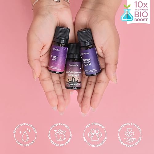 Miniatura 3 de Carnatia Juego de aceites esenciales para dormir, mezclas de aromas 100% puros y naturales para un sueño profundo, alivio del estrés y relajación
