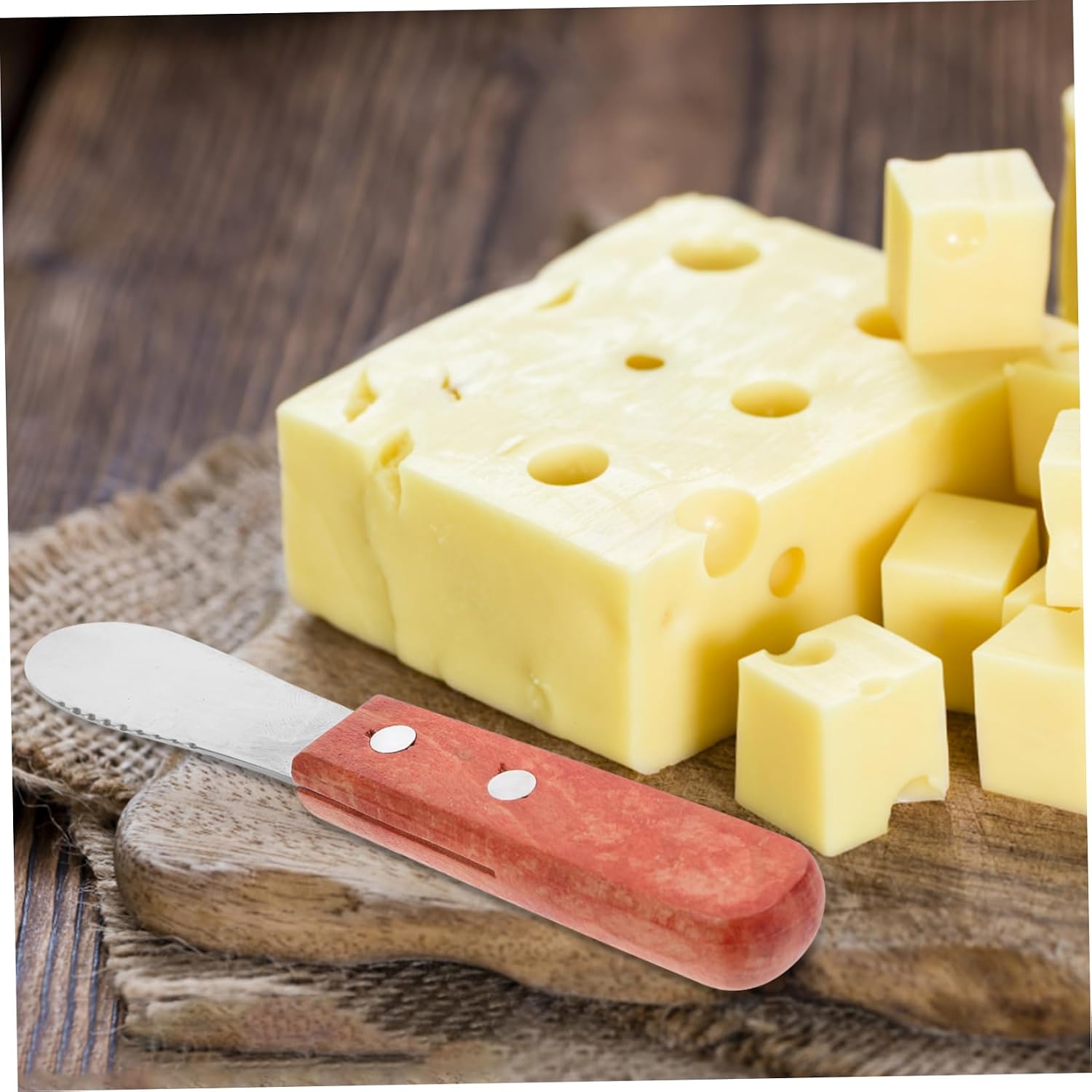 STOBAZA Butter Knife Cheese Spreader Heavy Duty Slicer Multi-purpose Butter Spatula Jam Spreader Comfortable to Hold Compact Kitchen Essential