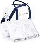 Aricove Cooling Weighted Blanket, 15 lbs, Full/Twin Size for Adults, Luxury Heavy Blanket, Silky Soft Bamboo Viscose, 48x72 inches, Machine Washable, White
