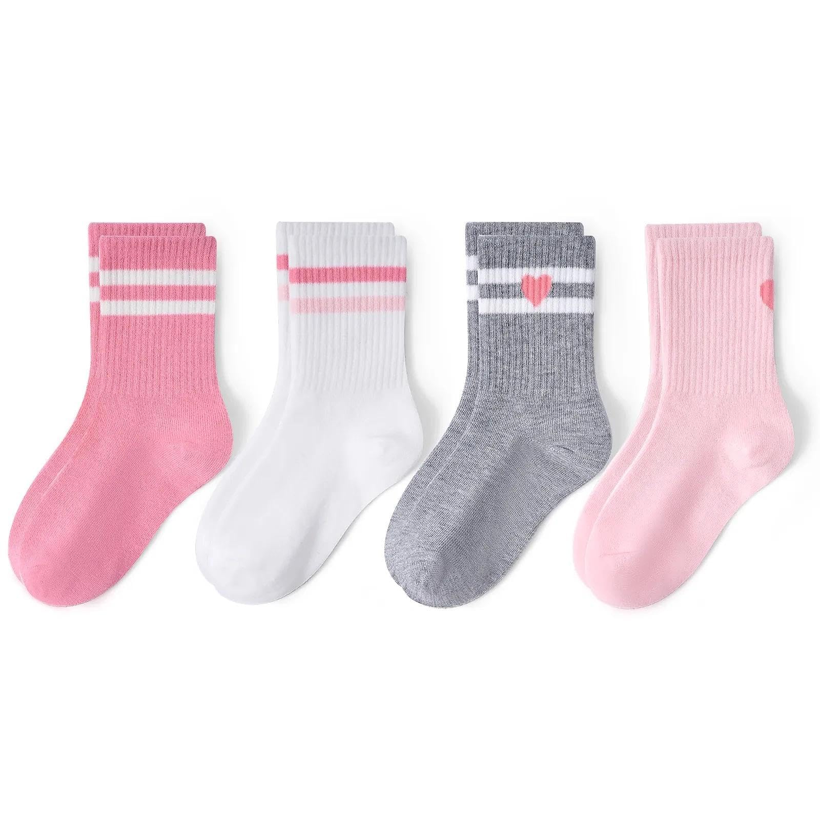Baby Toddler Essentials Non-Slip Crew Socks for Unisex Boys Girls