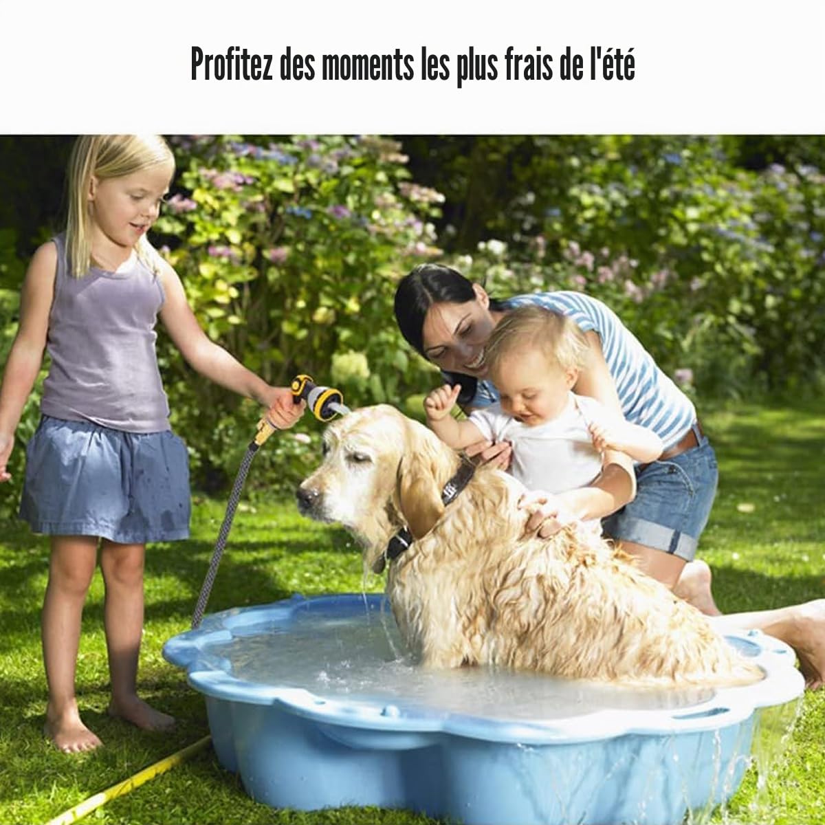 Tuyau d'arrosage pour jardin, Tuyau d'arrosage extensible, Tuyau renforcé flexible pour le lavage des animaux de compagnie et des voitures, nettoyage, arrosage de la pelouse et du jardin avec