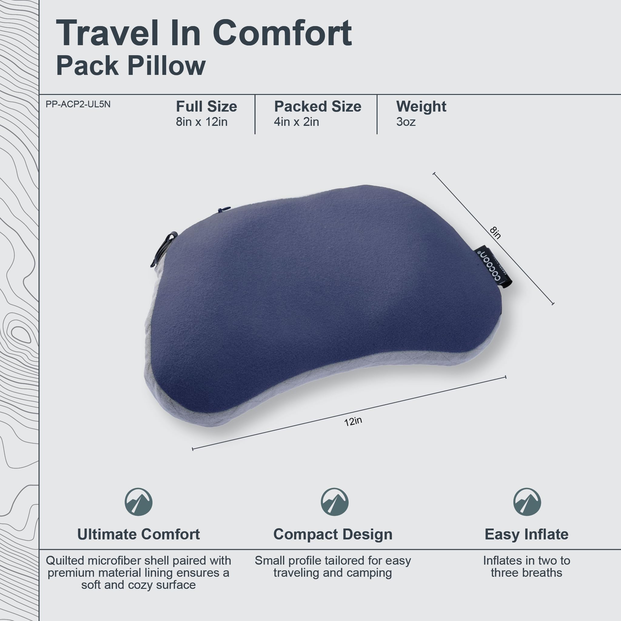COCOON - Premium - Pack Oreiller - Bleu galaxie
