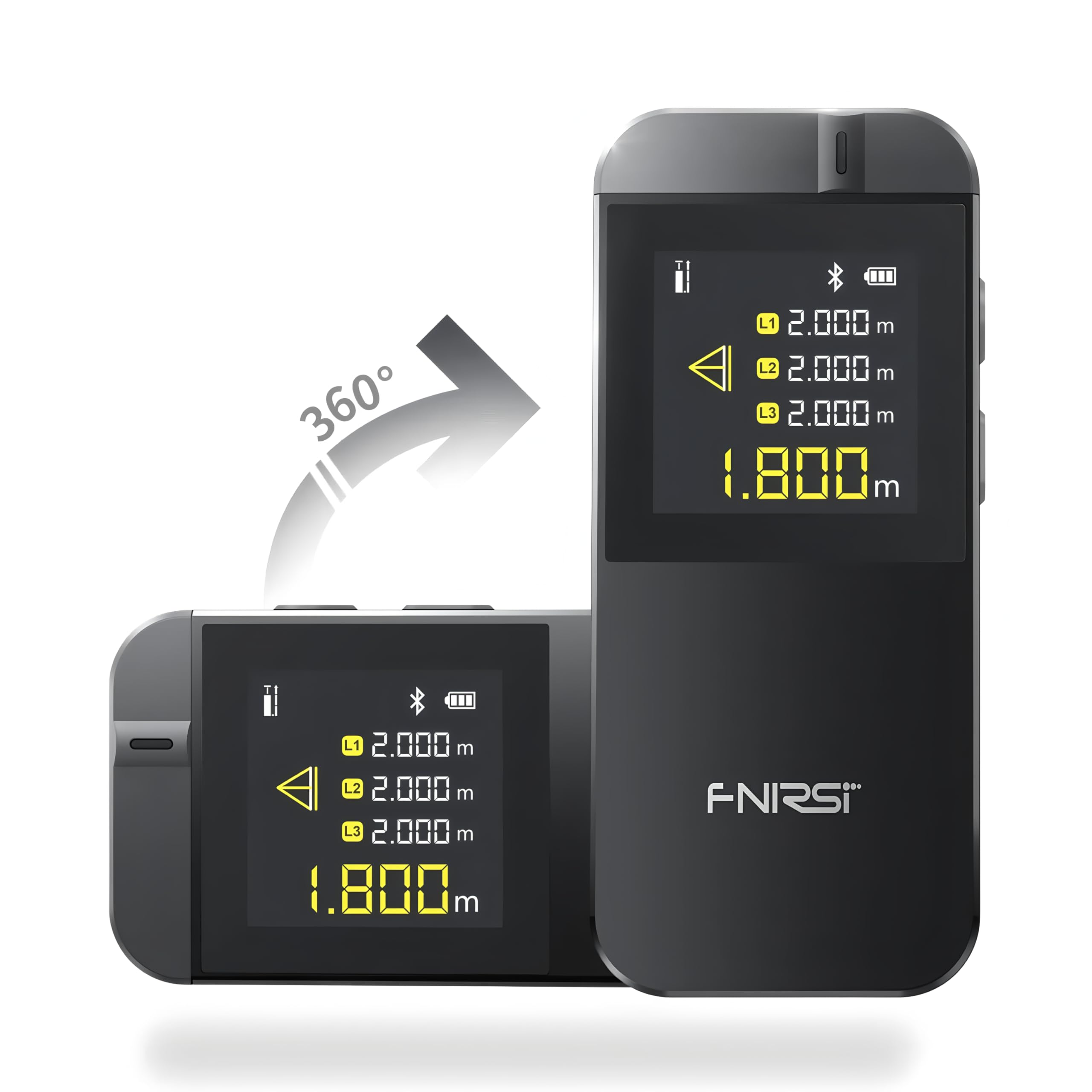 Télémètre laser IR40 40M gris, mesureur de distance manuel infrarouge, mesure de surface et volume, Bluetooth, application Android/iOS (IR40)