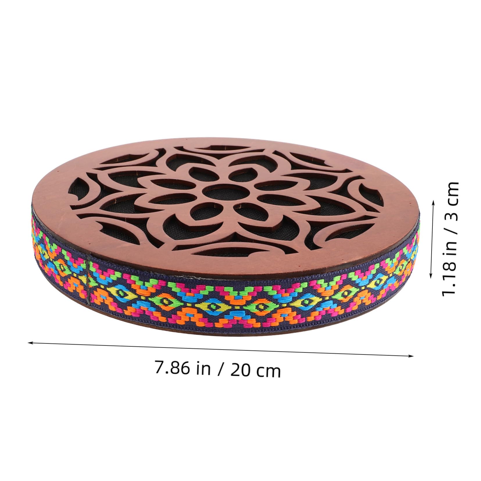 Tambor Oceánico de Mano de Madera 8 Pulgadas para Música Meditativa | Sonido Relajante del Agua, Instrumento de Percusión Étnica Portátil, Estilo Tradicional
