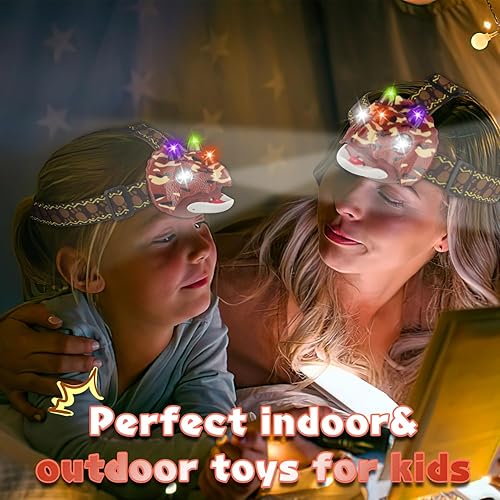 Miniatura 2 de Triceratops - Faro LED de dinosaurio para niños, equipo de camping, artículos esenciales, juguete de dinosaurio, linterna para niños, niñas o