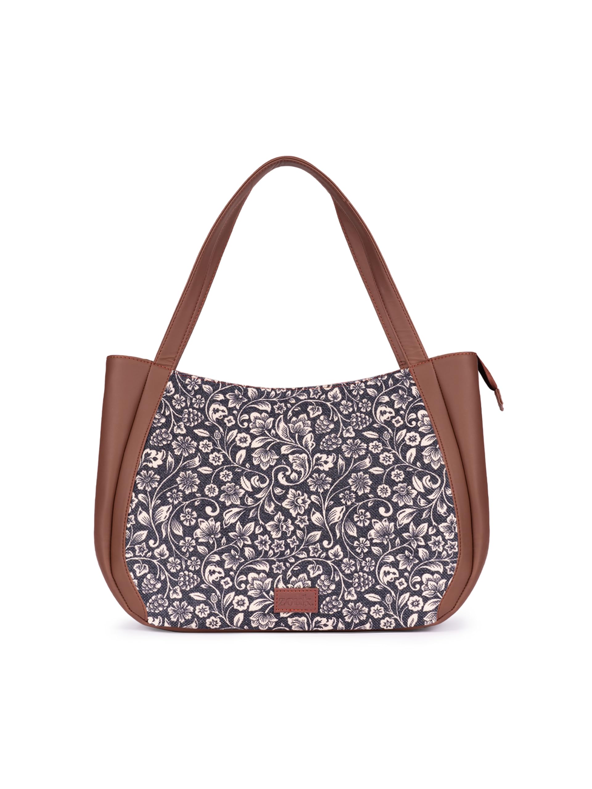 ZOUK Jute Handcrafted Vegan Leather Women's Shoulder Luna Handbags