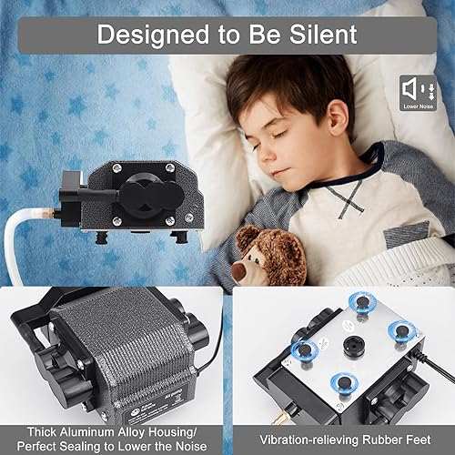 Miniatura 2 de AquaMiracle Bomba de aire silenciosa para tanque de peces de 6816W, bomba de aire de acuario de alta presión, bomba de aire para acuario, bomba de