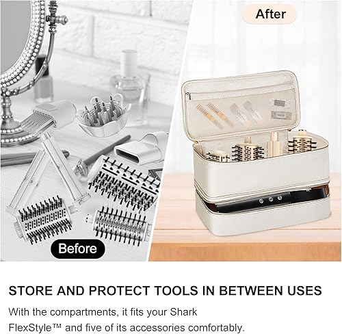 Miniatura 6 de Estuche de transporte para Shark Flexstyle, funda de viaje de doble capa para secador de pelo supersónico DysonDyson Airwrap, estuche de