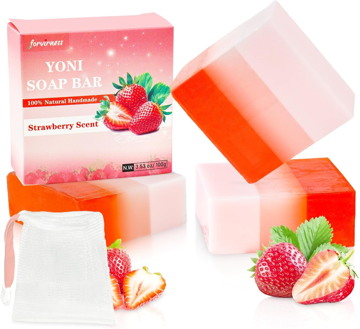 Yoni Soap Bars Feminine Wash 2 PCS, 100 Natural Organic