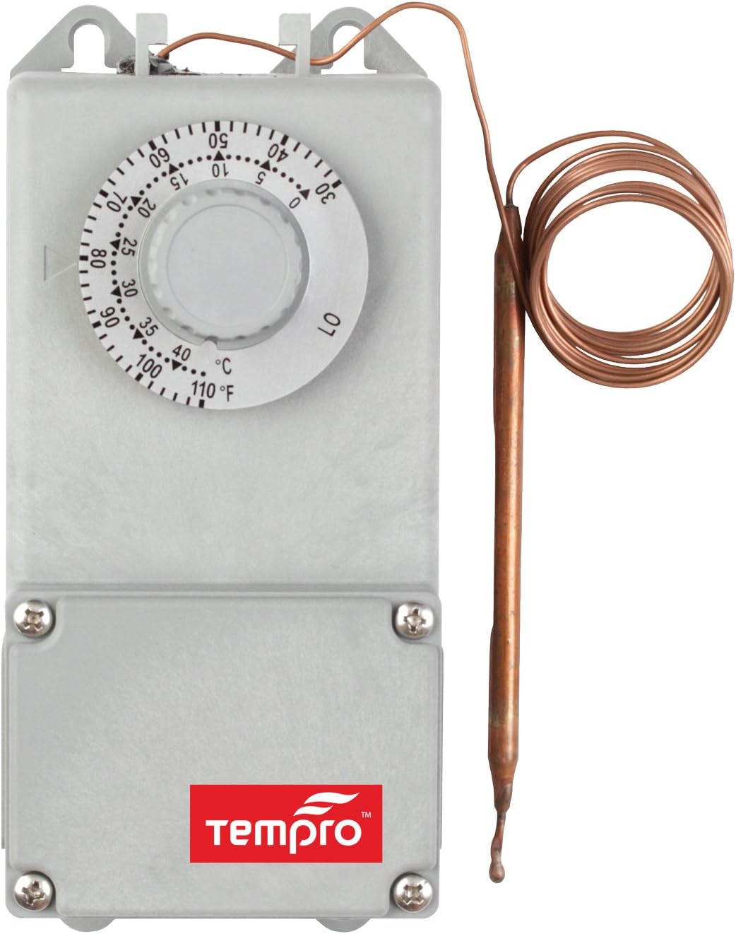 TEMPRO TP519 Industrial LINE Voltage Thermostat with Extended Sensor Heat OR Cool