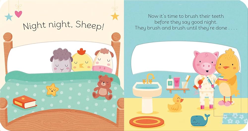 12月限定SALE! 原画『bedtimestory, c.』 Night Night, Sleepy Farm: Lift the flaps to get ready for bed