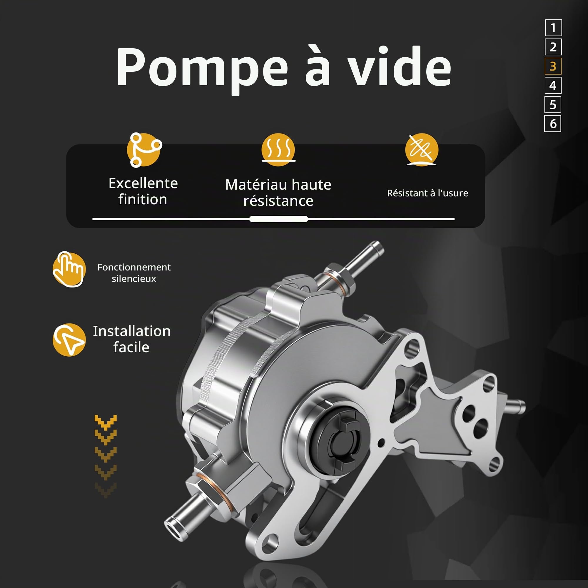 Pompe à vide compatible avec Audi A2 A3 A4 A6, Ford Galaxy, Seat Alhambra, Altea, Arosa, Skoda, VW, système de freinage de pompe à vide, OE#038145209A, 038145209E