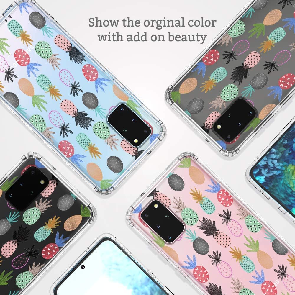 MOSNOVO Designed for Galaxy S20 Plus Case, [6.6 FT Military Grade Drop Protection] Clear Shockproof Phone Cover for Samsung Galaxy S20 Plus - Little Pineapples