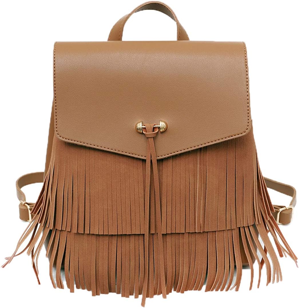 Ayliss Women's Fringed PU Leather Backpack Handbag Nigeria Ubuy