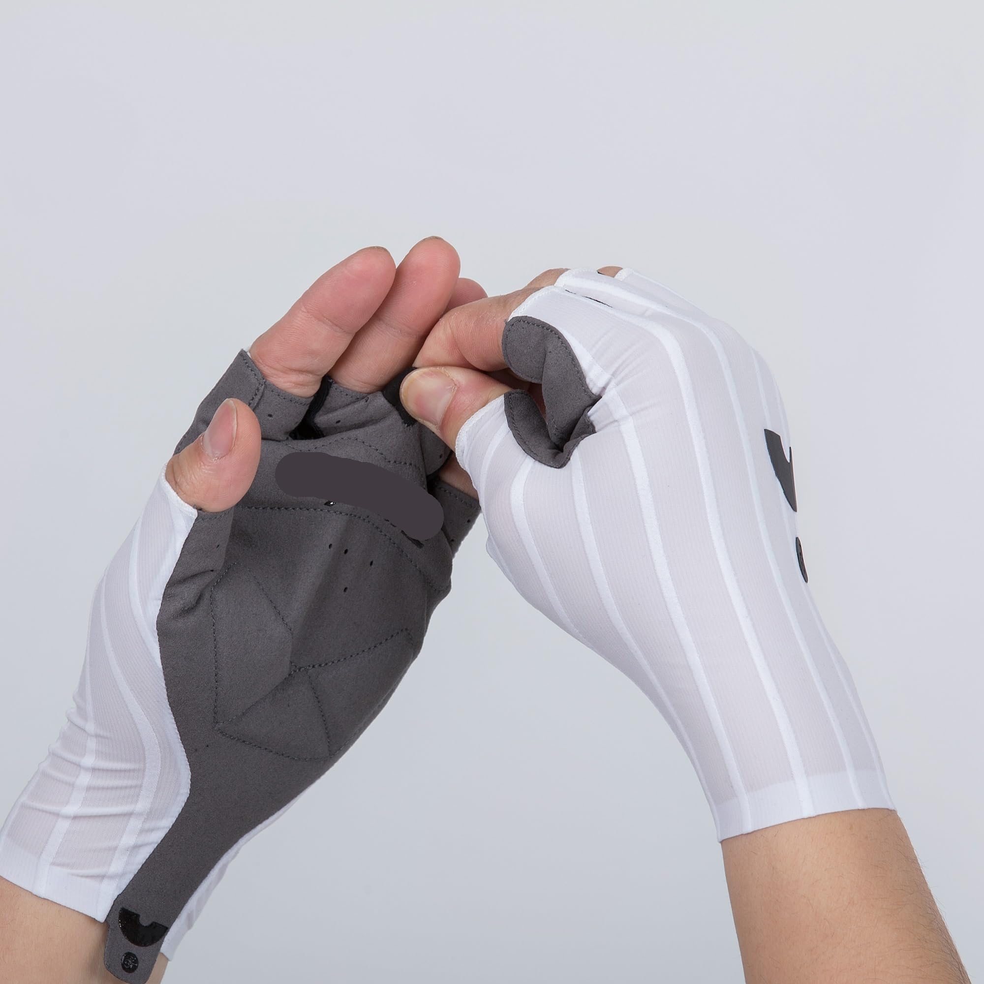 Guanti da fitness estivi guanti da ciclismo a mezze dita intrecciati aerodinamici a righe guanti sportivi da bicicletta ammortizzanti guanti da bici da strada per fitness