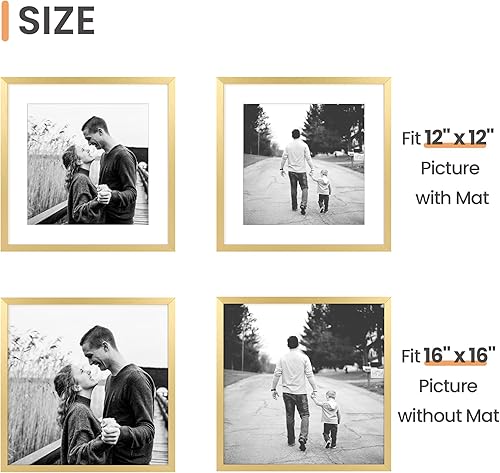 Vista 294 de upsimples - Portarretratos de 8.5 x 11 pulgadas, para fotos de 6 x 8 pulgadas con paspartú o de 8.5 x 11 pulgadas sin paspartú, marcos de fotos