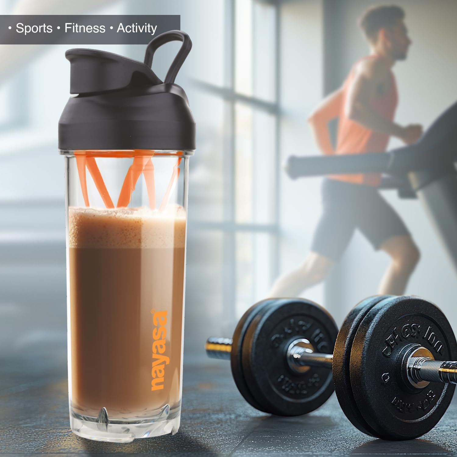 Nayasa Sprint Protein Shaker - Leakproof Gym Bottle -6