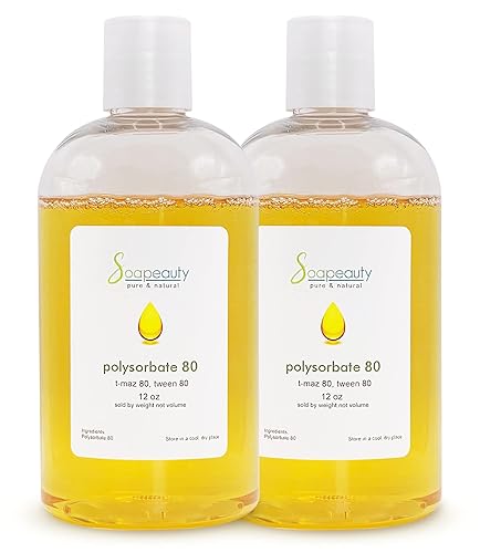 Miniatura 7 de Polisorbato 20 T-MAZ 20, Tween 20  100% puro grado cosmético solubilizador tensioactivo y emulsionante  (12 onzas)